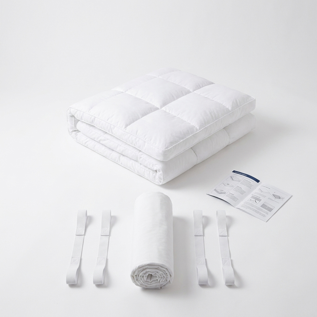 FreshSleep oldalsó gumikkal rögzítve a matrachoz