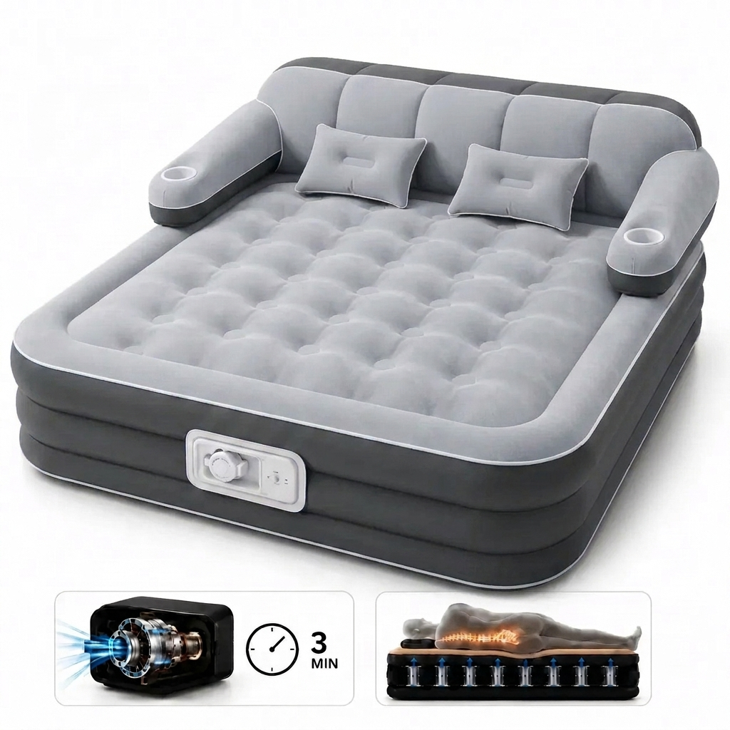 SleepPRO - letto gonfiabile matrimoniale con pompa elettrica integrata