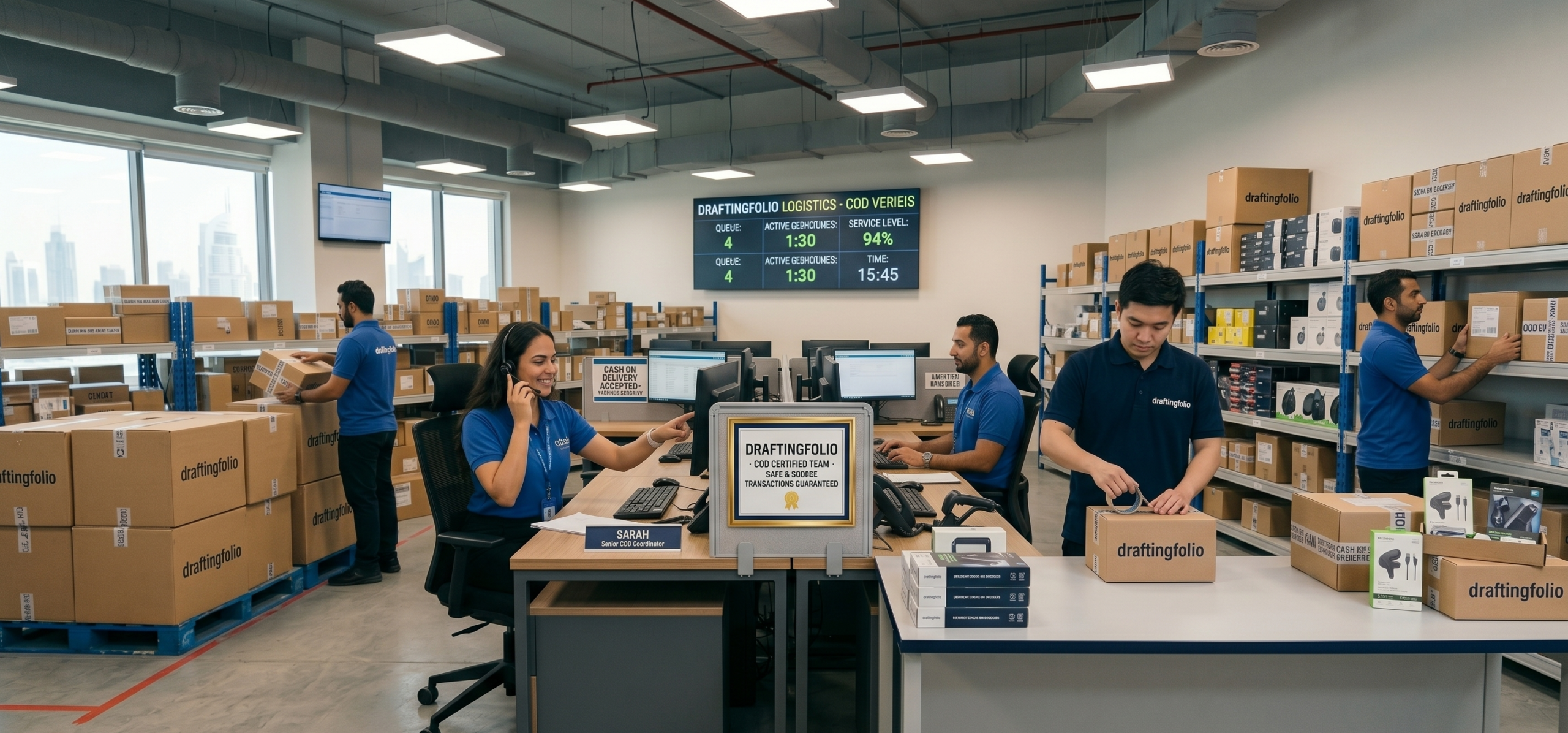 Η ομάδα deviceboxshop στη δουλειά: τηλεφωνικό κέντρο και logistics με πληρωμή στην παράδοση